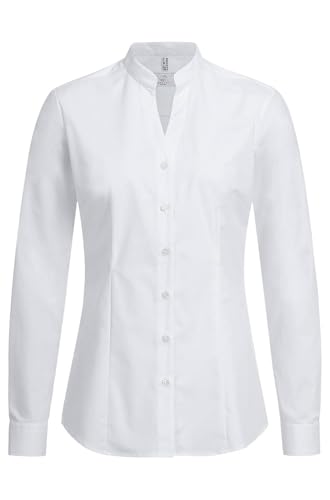 Greiff Corporate Bluse Basic Damen Stehkragen Oeko TEX® Weiß 32 von GREIFF