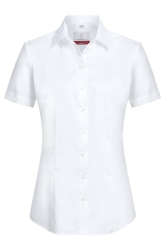 Greiff Corporate Bluse Premium Damen Oeko TEX® Bügelfrei Weiß 44 von GREIFF