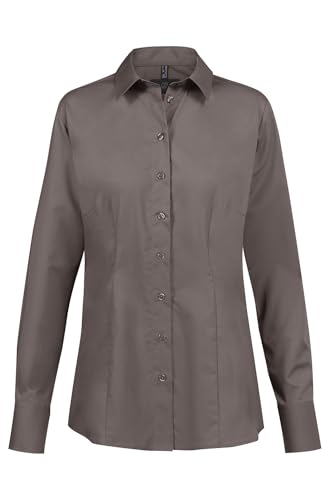 Greiff Essentials Basic Damen Bluse Langarm Kent Regular-Fit Taupe 40 Greiff Essentials Basic Damen Bluse Langarm Kent Regular-Fit Taupe 40 von GREIFF