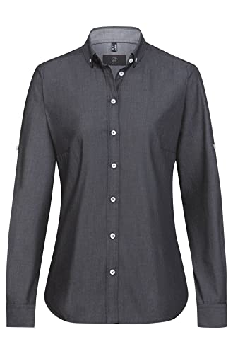 Greiff Gastro-Moda Damen Bluse Langarm Button-Down Regular Anthrazit 42 Greiff Gastro-Moda Damen Bluse Langarm Button-Down Regular Anthrazit 42 von GREIFF
