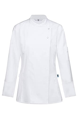 Greiff Gastro Moda Damen Cuisine Premium Kochjacke mit Jersey-Rücken Regular Fit Weiss Modell 5422 Größe S von GREIFF