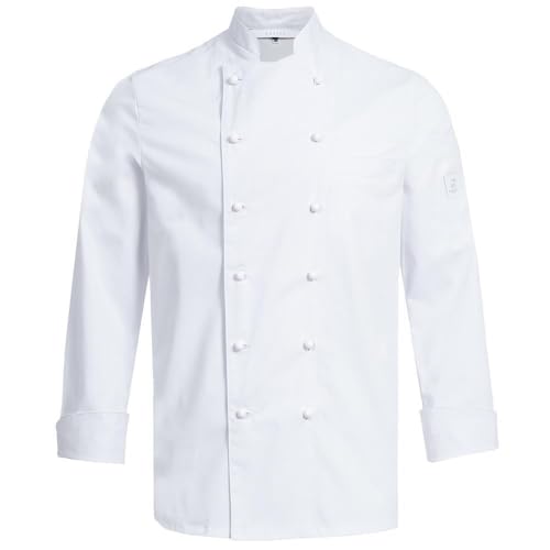 GREIFF Gastro Moda Herren Cuisine Premium Kochjacke Regular-Fit Weiß XL von GREIFF