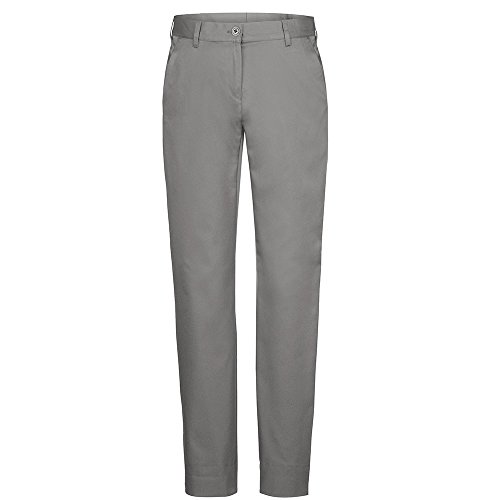 Greiff Größe 38 Corporate Wear Casual Damen Chinohose Regular Fit Grau Modell 1328 von GREIFF