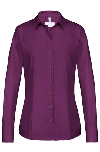 Greiff Corporate Bluse Damen Basic Regular-Fit Brombeere 40 von Greiff