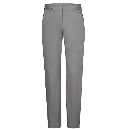 Greiff Größe 40 Corporate Wear Casual Damen Chinohose Regular Fit Grau Modell 1328 von GREIFF