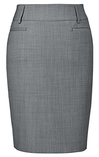Greiff Größe 42 Corporate Wear Modern Damen Rock Regular Fit Hellgrau Modell 1516 von GREIFF