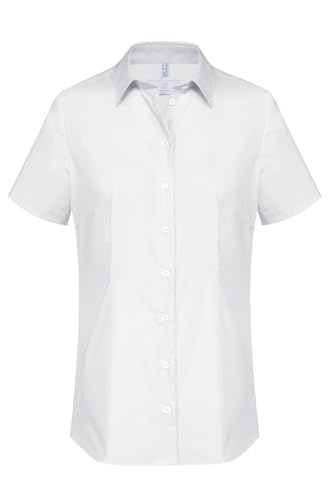 Greiff Corporate Bluse Damen Basic Regular-Fit Weiß 46 von Greiff