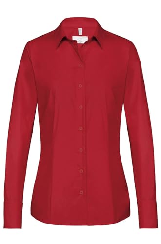 Greiff Corporate Bluse Damen Basic Regular-Fit Rot 48 von Greiff
