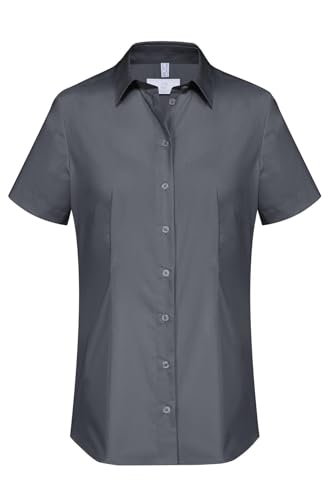 Greiff Corporate Bluse Damen Basic Anthrazit 50 von Greiff