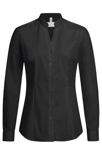Greiff Corporate Bluse Basic Damen Stehkragen Oeko TEX® Schwarz 50 von Greiff