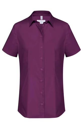Greiff Corporate Bluse Damen Basic Regular-Fit Brombeere 52 von Greiff