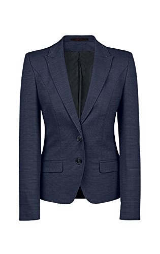 Greiff Größe 52 Corporate Wear Modern Damen Blazer Regular Fit Marine Pinpoint Modell 1424 von GREIFF