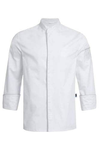Greiff Gastro Moda Herren Cuisine Exquisit Kochjacke Druckknöpfe Paspelierung Regular Fit Baumwolle Oeko TEX® Bügelfrei Weiß 52 Greiff Gastro Moda Herren Cuisine Exquisit Kochjacke Druckknöpfe Paspelierung Regular Fit Baumwolle Oeko TEX® Bügelfrei Weiß 52 von Greiff