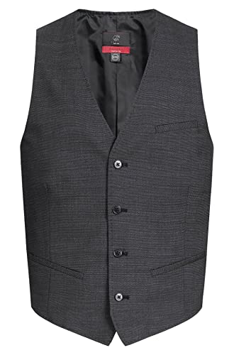 GREIFF Modern WITH 37.5 Herren Weste Regular Schwarz PINPOINT 58 von GREIFF