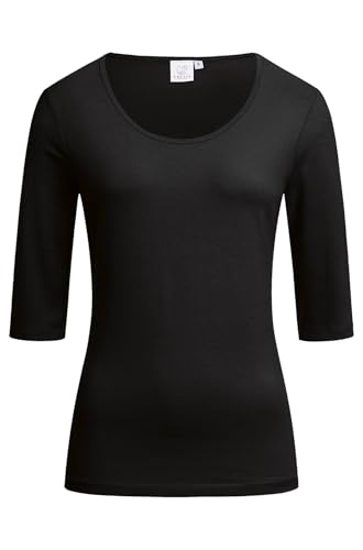 Greiff Größe M Corporate Wear Damen Shirt Regular Fit Halbarm Schwarz Modell 6680 von GREIFF