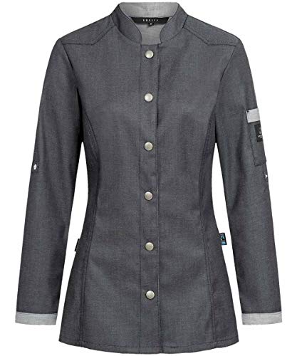 Greiff Gastro Moda Cuisine Damen Kochjacke Bikerstyle Regular Anthrazit M von GREIFF