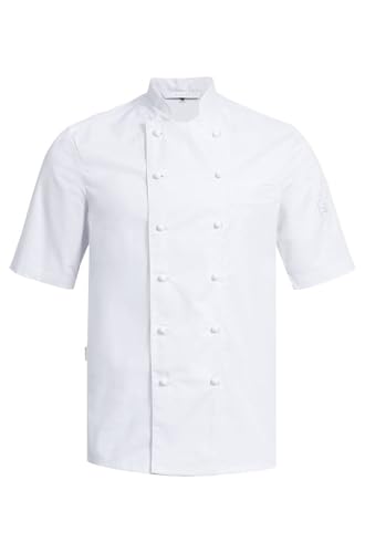 Greiff Gastro Moda Herren Cuisine Premium Kochjacke Kurzarm Regular-Fit Weiß XS von Greiff