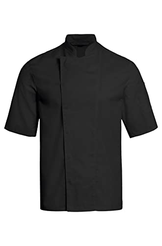 GREIFF Gastro Moda Herren Cuisine Basic Kochjacke Halbarm Regular Fit Schwarz Modell 5562 Größe 4XL von GREIFF