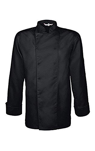 GREIFF Gastro Moda Herren Cuisine Basic Kochjacke Regular Fit Schwarz Modell 5580 Größe 4XL von GREIFF