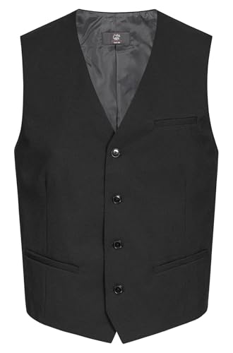 GREIFF Größe 98 Gastro Moda Herren Service Weste Regular Fit Schwarz Modell 8202 von GREIFF