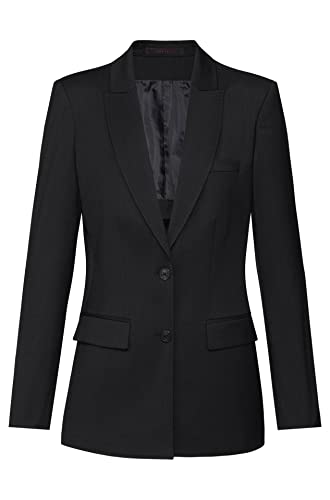 Greiff Modern with 37.5® Damen Business-Langblazer Regular-Fit Schwarz 38 von GREIFF