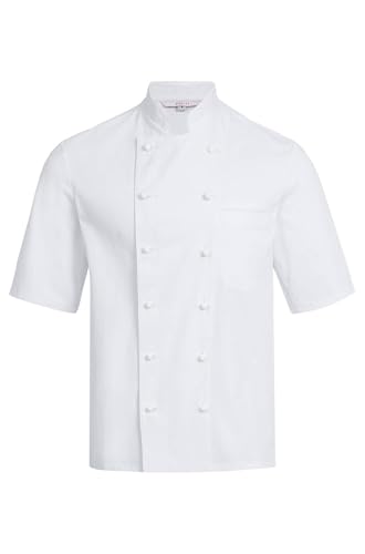 Greiff Gastro Moda Herren Cuisine Basic Kochjacke Kurzarm Regular-Fit Weiß M von Greiff