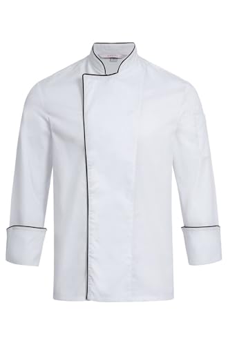 Greiff Gastro-Moda Cuisine Herren Kochjacke Paspelierung Regular Weiß L von Greiff