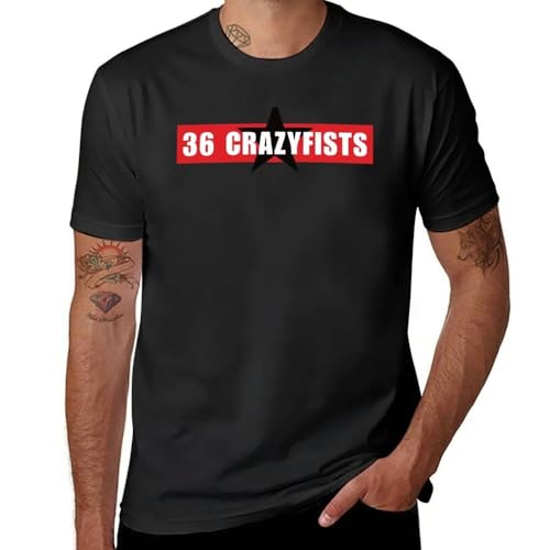 36 crazyfists Band T-Shirt Short Sleeve Graphic t Shirt Funny t Shirt t Shirts for Men Pack Black L von GRENCODE