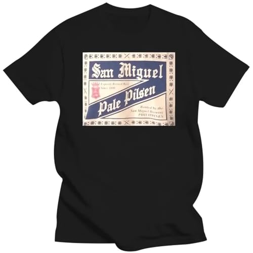 SAN Miguel Pale Pilsner Brewery Philippines EST. 1890 Beer T-Shirt MEDIUM Blue Black L von GRENCODE