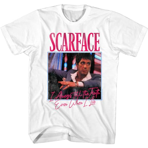 Scarface I Always Tell The Truth Even When I Lie Men's T-Shirt Tony White XL von GRENCODE