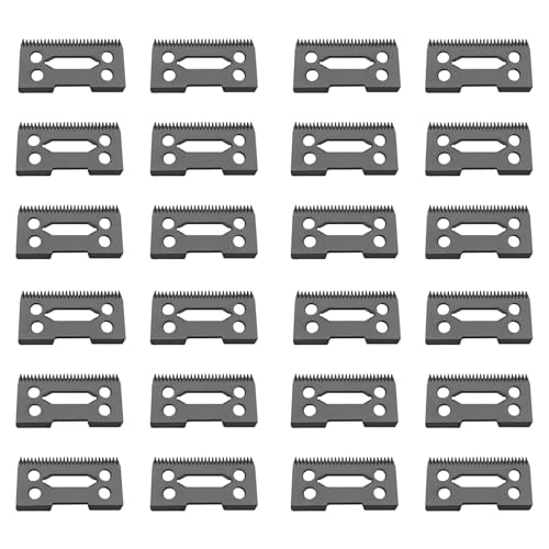 GREOHNMPAW 24 StüCk Keramikklinge Keramik Ersatzschneider, 28 ZäHne Keramik Clipper Klinge Ersatzschneider 2-Loch Clipper, Schwarz von GREOHNMPAW