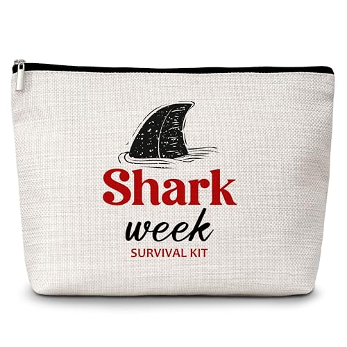GREOXG E49 Make-up-Tasche mit lustigem Hai-Motiv, kleine Reise-Kosmetiktasche mit Reißverschluss, niedliche Make-up-Tasche, Geschenkideen für Frauen, Teenager, Mädchen, Freunde, Mutter, Schwestern, GREOXG E49 Make-up-Tasche mit lustigem Hai-Motiv, kleine Reise-Kosmetiktasche mit Reißverschluss, niedliche Make-up-Tasche, Geschenkideen für Frauen, Teenager, Mädchen, Freunde, Mutter, Schwestern, von GREOXG