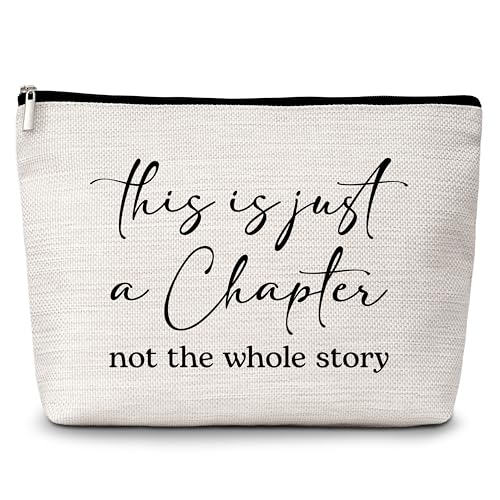 Make-up-Tasche mit Aufschrift "This Is Just a Chapter Not The Whole Story", kleine Reise-Kosmetiktasche mit Reißverschluss, niedliche Make-up-Tasche, Geschenkideen für Frauen, Teenager, Mädchen, von GREOXG