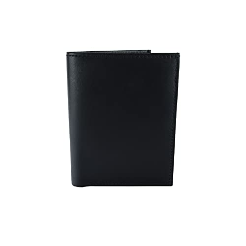 GRESEL Herren-Geldbörse aus echtem Leder mit Münzfach und Doppelfach-Klammer von GRESEL