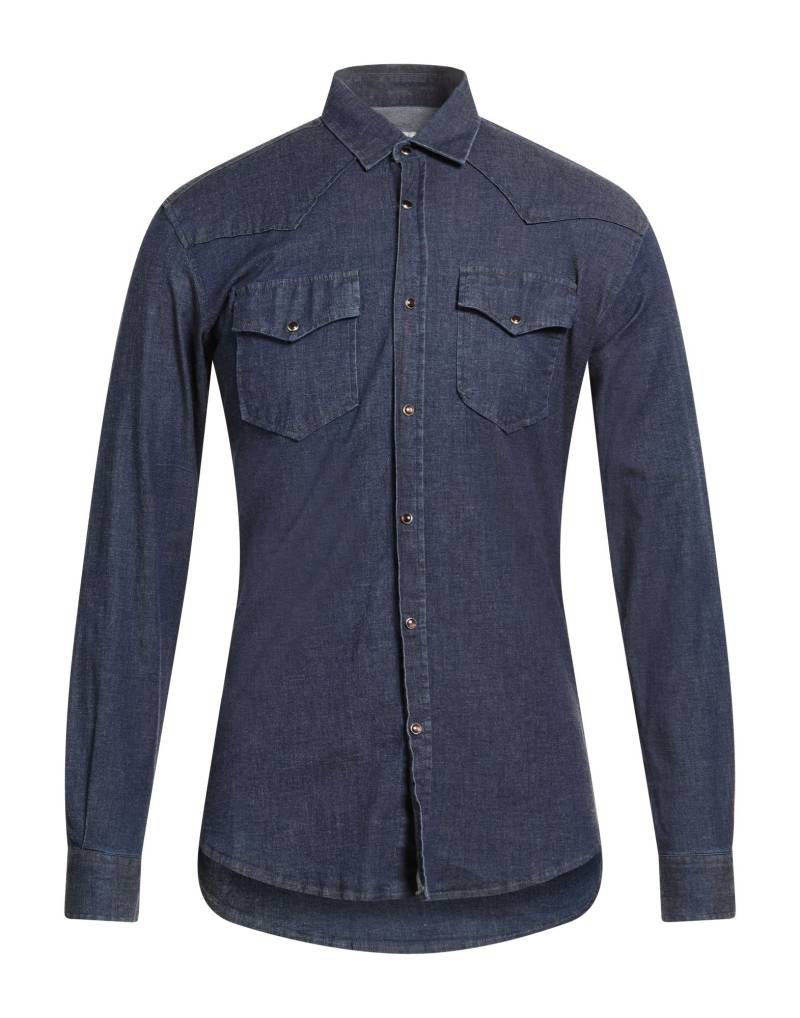 GREY DANIELE ALESSANDRINI Jeanshemd Herren Blau von GREY DANIELE ALESSANDRINI