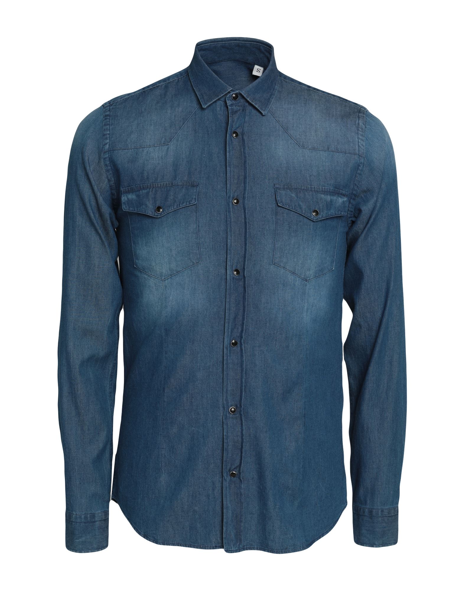 GREY DANIELE ALESSANDRINI Jeanshemd Herren Blau von GREY DANIELE ALESSANDRINI