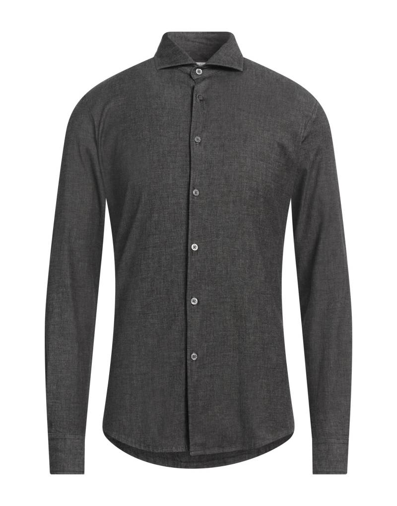 GREY DANIELE ALESSANDRINI Jeanshemd Herren Braungrau von GREY DANIELE ALESSANDRINI