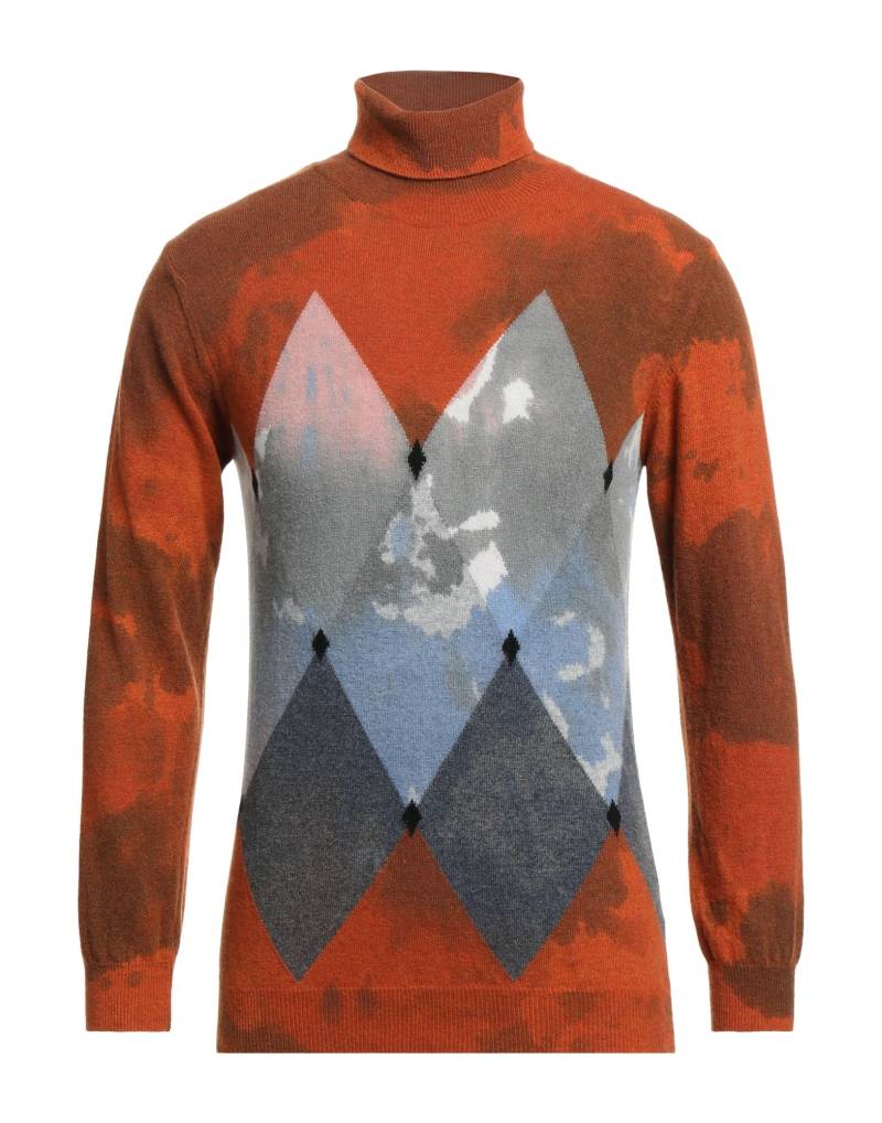 GREY DANIELE ALESSANDRINI Rollkragenpullover Herren Rostrot von GREY DANIELE ALESSANDRINI