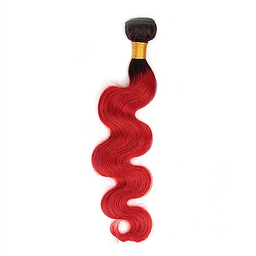 Haarbündel Brasilianisches gewelltes Echthaar, 1/3 Bündel, 100% unverarbeitete brasilianische gewellte Echthaar-Webart-Erweiterungen, Echthaar-Webart-Bündel for Frauen Braiding Haar (Color : Ombre 1 von GRFIT