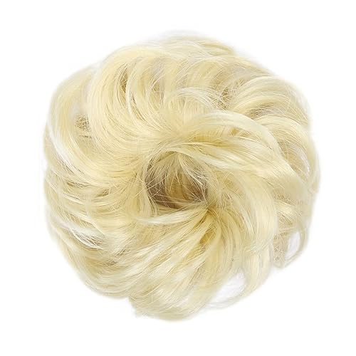 Haarteil Haargummi (1/2 Stück) Dutt-Pferdeschwanz-Haarverlängerungen for Frauen, Mädchen, Kinder, synthetische lockige Donut-Chignon-Haarteile, elastisches Haarband, Hochsteckfrisur, Chignon, flauschi von GRFIT