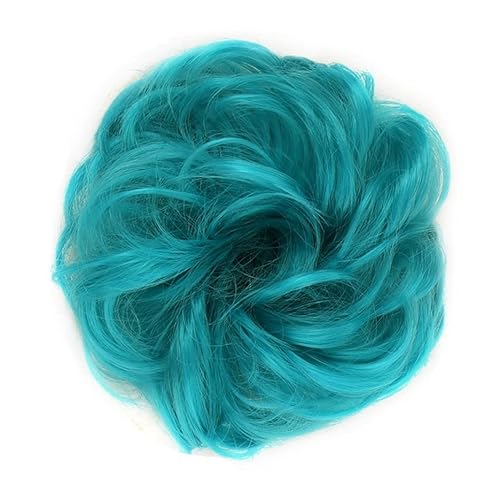 Haarteil Haargummi (1/2 Stück) Dutt-Pferdeschwanz-Haarverlängerungen for Frauen, Mädchen, Kinder, synthetische lockige Donut-Chignon-Haarteile, elastisches Haarband, Hochsteckfrisur, Chignon, flauschi von GRFIT