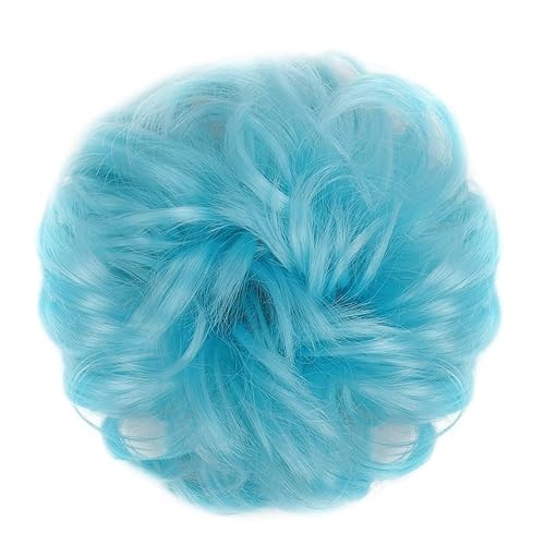 Haarteil Haargummi Donut-Haarknoten for Damen und Mädchen, lockiges gewelltes synthetisches Chignon-Haarteil mit Gummiband, unordentliche Haarknoten-Erweiterungen Haarverlängerung (Color : 2513) von GRFIT