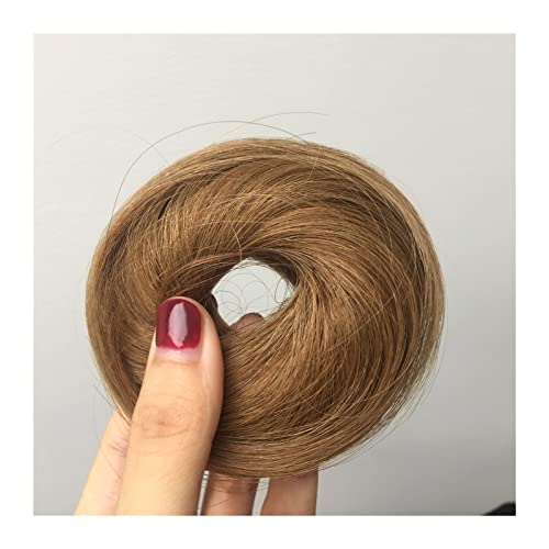 Haarteil Haarverlängerung 1/2PCS Band Pferdeschwanz Scrunchy Haarteil for Frauen Echthaar Dutt Chignon Unordentliche Dutt Haarteile Donut Chignon mit elastischem Gummi Haarteil Haargummi (Size : 2 Pi von GRFIT