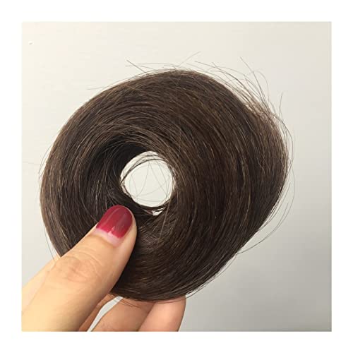 Haarteil Haarverlängerung 1/2PCS Band Pferdeschwanz Scrunchy Haarteil for Frauen Echthaar Dutt Chignon Unordentliche Dutt Haarteile Donut Chignon mit elastischem Gummi Haarteil Haargummi (Size : 2 Pi von GRFIT