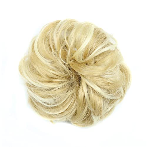 Haarteil Haarverlängerung Synthetischer Haarknoten Curly Messy Bun Scrunchies Chignon Tail Hochsteckfrisur Haarbänder Gummiband Haarteile for Frauen Volume Fringe Fake Haarteil Haargummi (Color : 22H von GRFIT