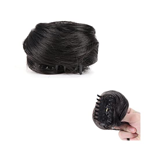 Haarteile Haarknoten 1 Stück Haarteile, Hochsteckfrisur, Ballett-Dutt for Frauen, Grils, Klaue, Clip-in-Haarknoten, unordentliche gefälschte Haarknoten, Erweiterungen, Clip-in-Donut-Chignon-Synthetik- von GRFIT