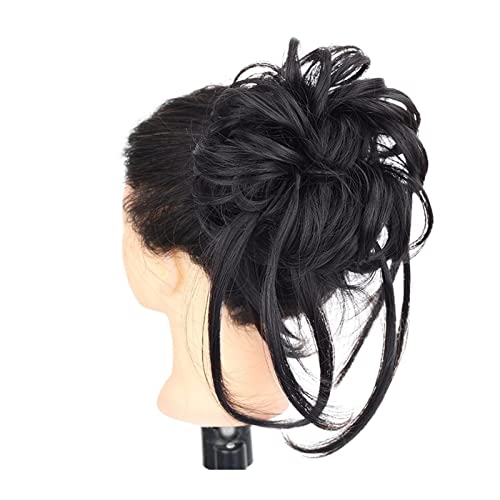 Haarteile Haarknoten Superlange zerzauste Hochsteckfrisur-Haarknotenverlängerungen for Frauen, Pferdeschwanz, synthetischer, unordentlicher, lockiger Haarknoten, zerzaust mit elastischen Haarbandstück von GRFIT