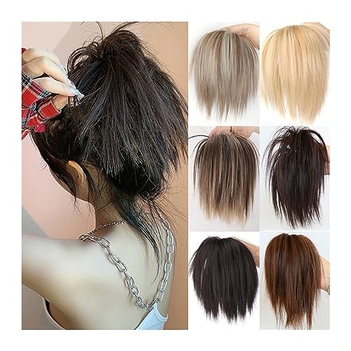 Haarteile Haarknoten Synthetische Haarknoten-Erweiterungen, chaotisch, flauschig, glattes Haar, elastisches Band, Chignon, Haargummi, Wickel, Hochsteckfrisur, falsche Haarteile for Frauen Brötchen Haa von GRFIT