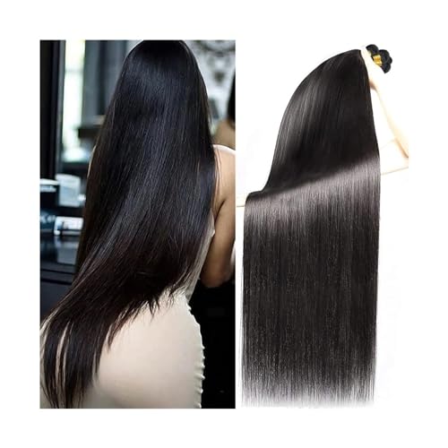 Human Hair Bundles Bone Straight Bundles Echthaarverlängerung, 20,3–101,6 cm lange, gerade Echthaarbündel for schwarze Frauen, 1/3/4 Stück natürliche brasilianische Remy-Haarverlängerung Haarteil Exte von GRFIT