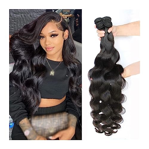 Human Hair Bundles Körperwelle Bundles Echthaar Brasilianische Haarverlängerungen for Frauen 36 38 40 Zoll Natürliches Schwarz Echthaar Bundles Brasilianische Haarwebart Bundles Haarteil Extensions ( von GRFIT